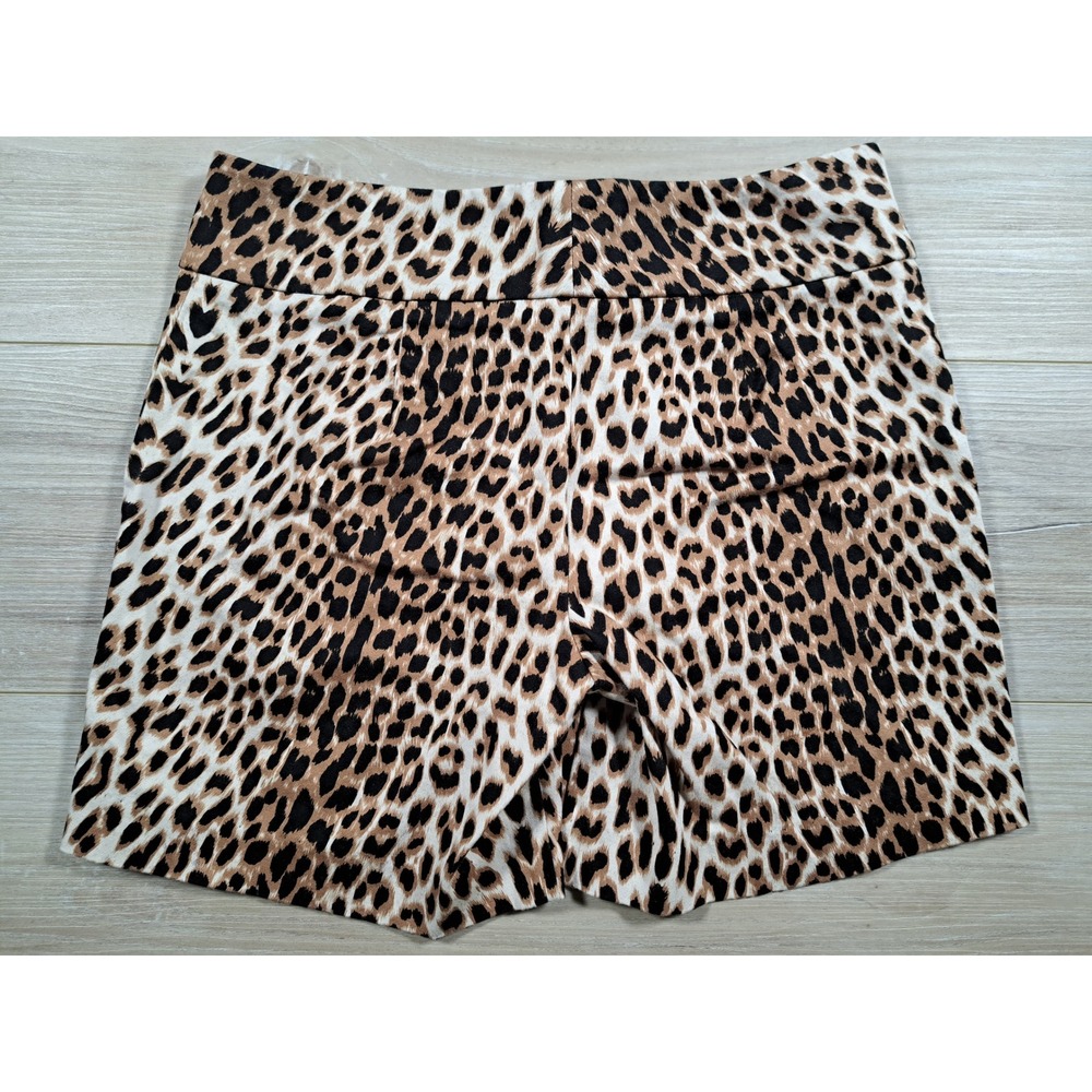 INC International Concepts Animal Leopard Print Shorts Womens Stretch size 4 - Picture 2 of 9